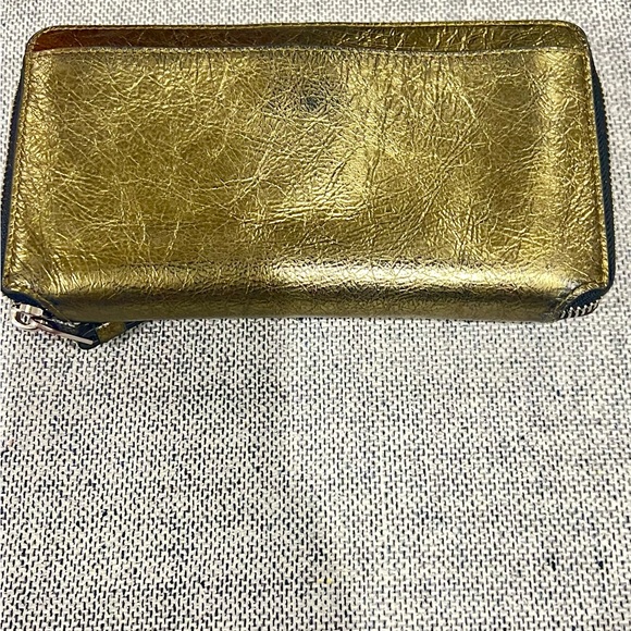 All saints metallic leather long wallet/wristlet - Picture 4 of 16